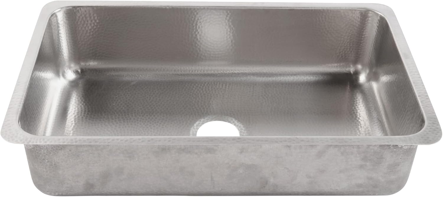 Sinkology Rivera Crafted Stainless Steel 31" Single Bowl Undermount Kitchen Sink (Brushed)
