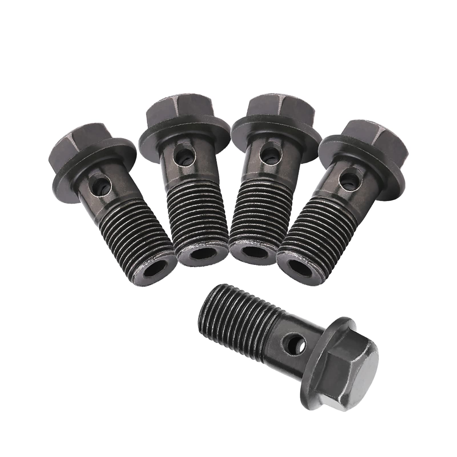 Kit Bulloni Banjo M10x1.0 Per Moto - 5 Bulloni E 10 Rondelle In Acciaio, Per Freno E Frizione - Foto 4