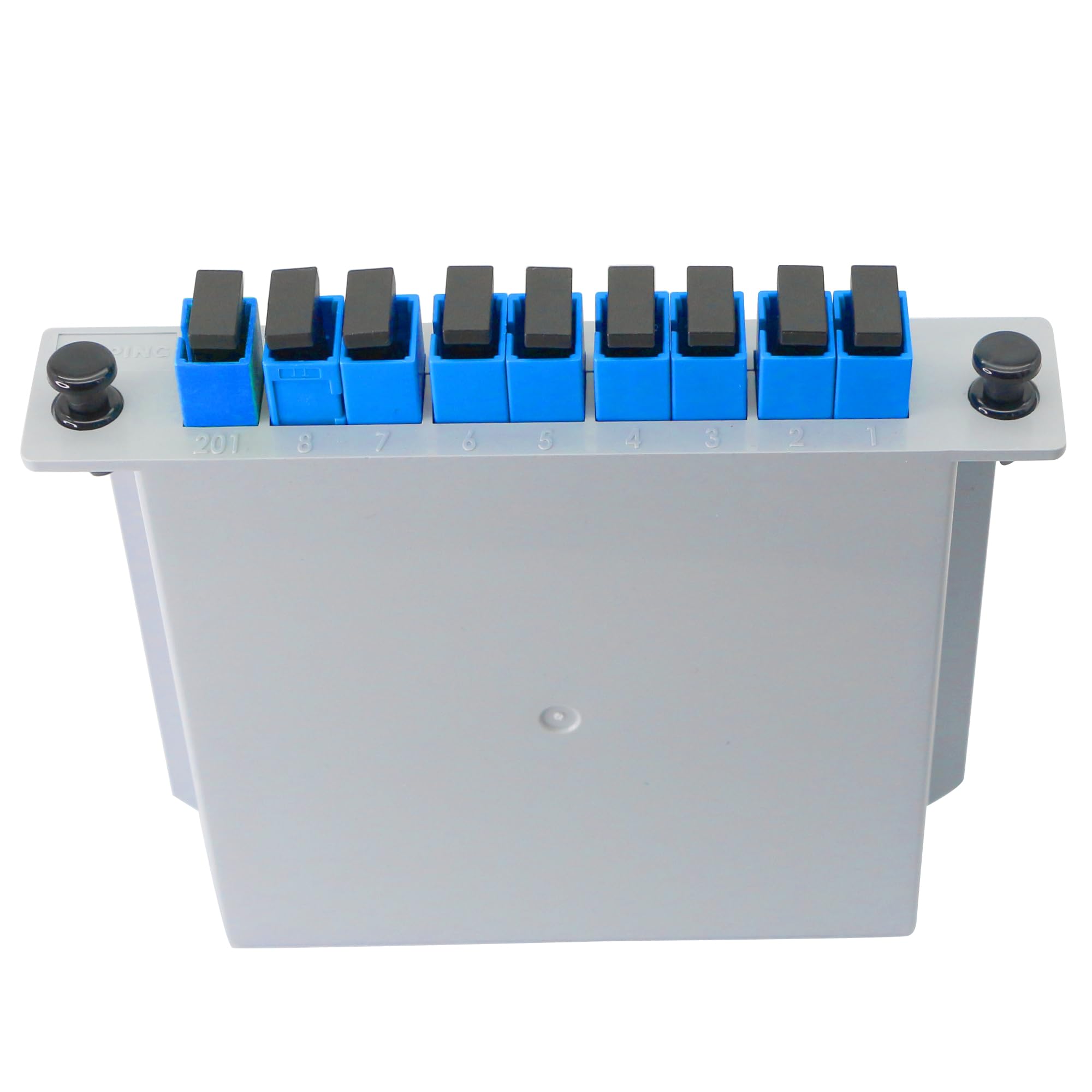 Splitter per fibra ottica 1 x 8 splitter per PLC plug-in per scatola di derivazione in fibra ottica KANGPING, utilizzato per rete dati CATV, apparecchiature di prova in fibra ottica, FTTH e FTTB