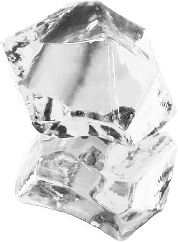 Miniatura 4 de Super Z Outlet Bolsa de 3 libras, cubos de hielo falsos transparentes, cristales de roca de diamantes de acrílico, gemas trituradas para rellenos de