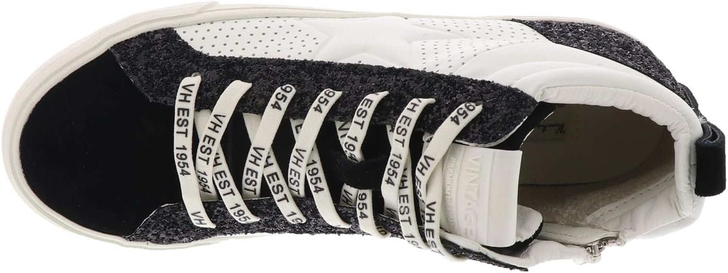 VINTAGE HAVANA Lester 8 Women's Oxford, 6.5 B(M) US, Black-White-Glitter