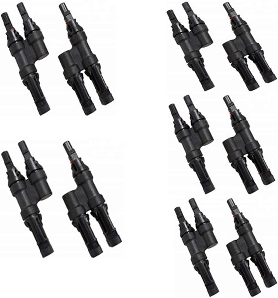 HQST Branch Connectors Y Connector in Pair MMF+FFM for Parallel Connection Between Solar Panels (5 Pairs)