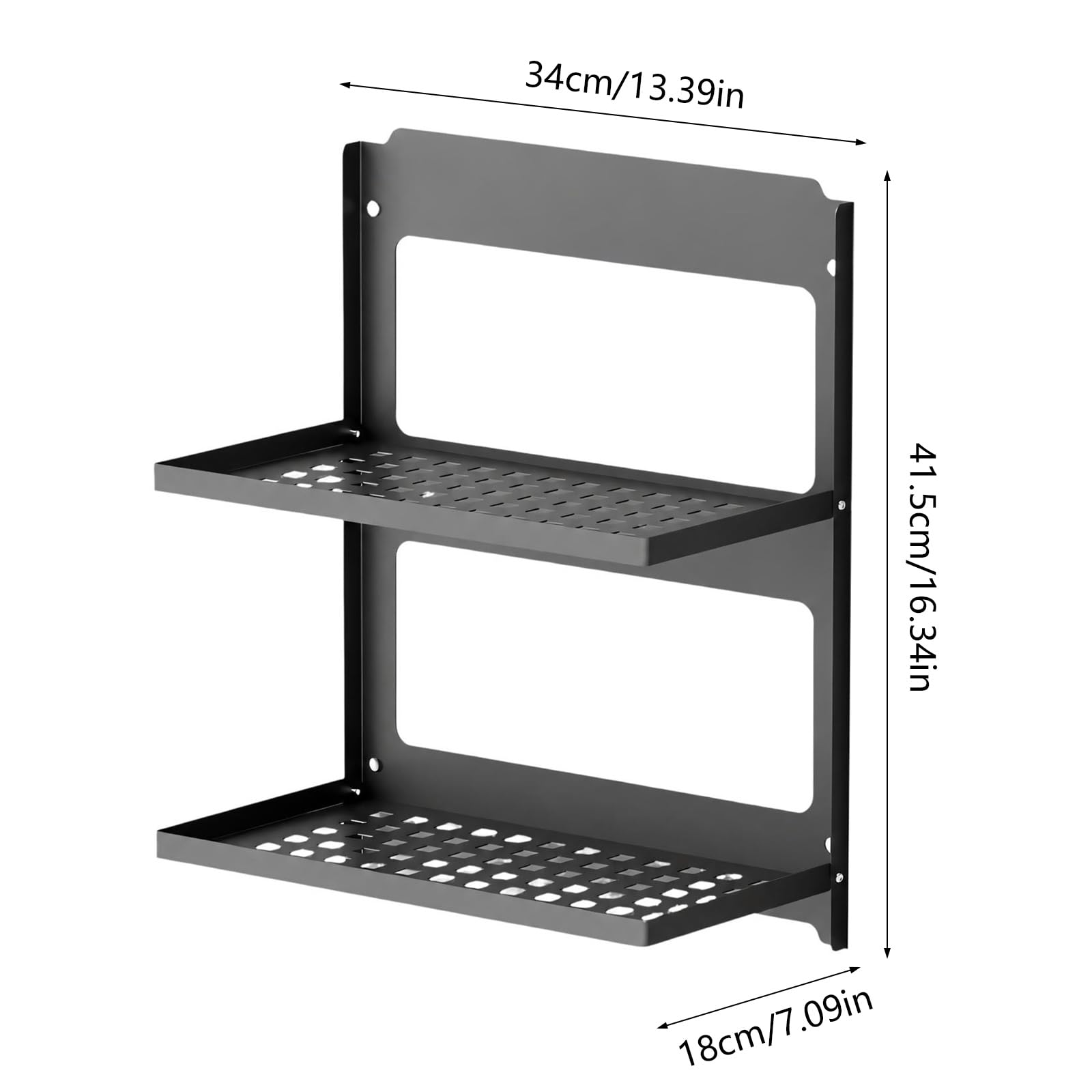 Générique Organisateur avec Deux Surfaces d ' étagère Pliantes, White