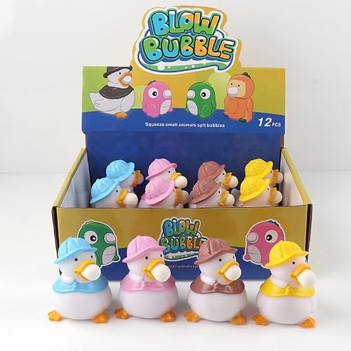 12 Pcs Ducks Squeeze The Bubble Ball ，Relieve Stress Fidget Toys for Children and Adults,Squeeze Sensory Toys for Anxiety, Autism, ADHD.(12 Ducks) - 12 Ducks