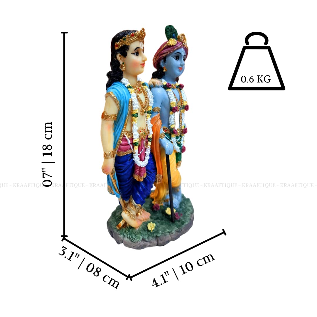 Hikyskin KRAAFTIQUE Shri Ram Darbar Idolo di Dio, spettacolo spirituale Ram Darbar Pratima statua in marmo per la casa, Tempio Puja Ghar Vastu Artigianato Regalo per la famiglia (20,3 cm)