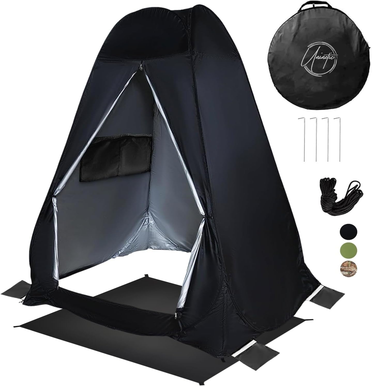 Pop Up Large Privacy Tent - 7ft Tall - Oversized Strong Camping Toilet Tent- Portable Camp Shower Pod w/Hooks- Porta Pod- Outdoor Bathroom, Potty, Changing Private Room | Pop Up, Oversized, Strong, Portable, w/Hooks, Outdoor Bathroom