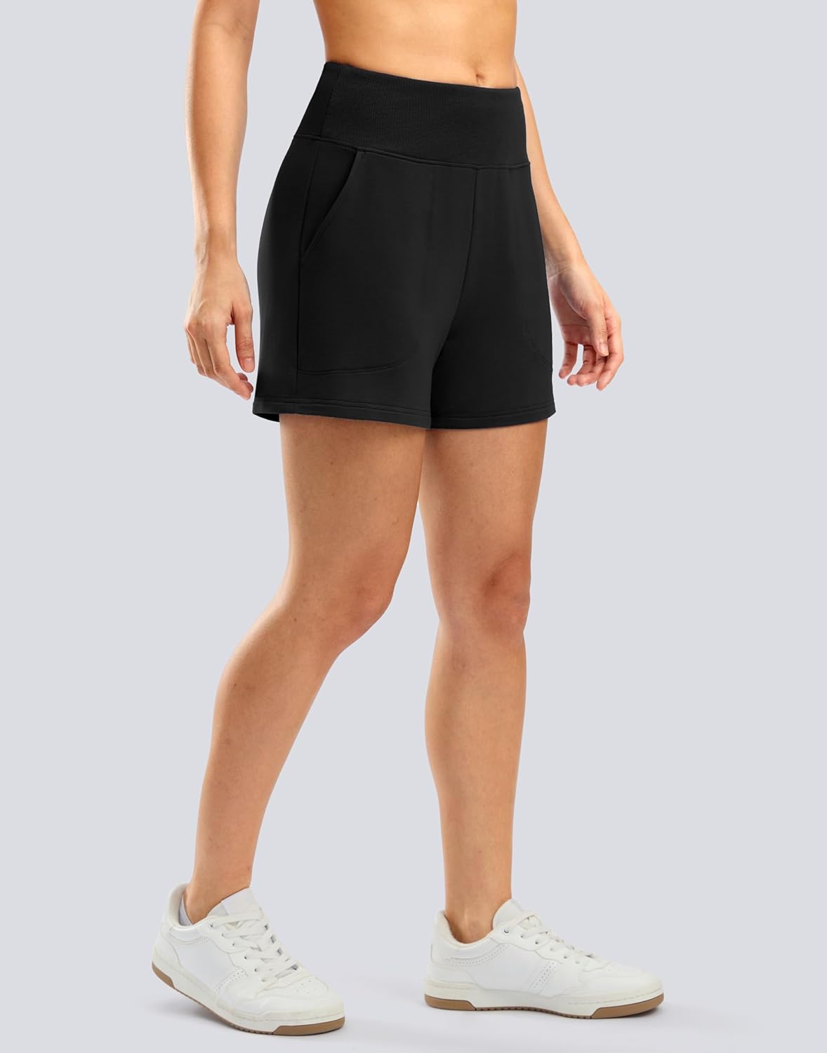 Soothfeel Women's Modal Soft Sweat Shorts High Waisted Comfy Summer Athletic Casual Lounge Shorts for Women with Pockets - Image 6