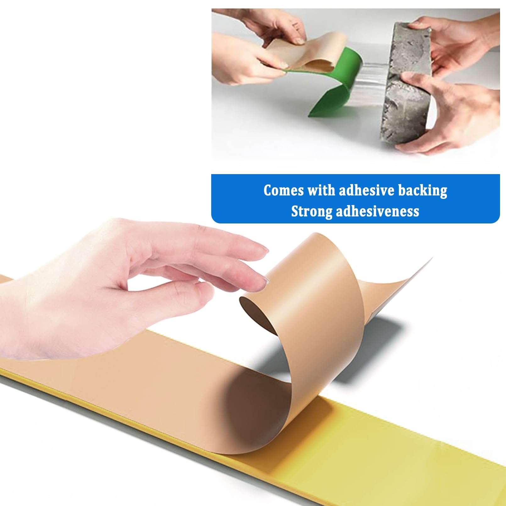 Tiras Antideslizantes Para Peldaños de Bordes de Escaleras, Borde de Escalera de Vinilo Antideslizante, Tiras Antideslizante Para Escalones, Rampas Y Suelos Interiores Y Exteriores(Brown,0.06x10m/0.19
