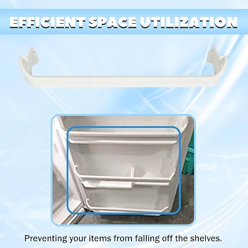 Miniatura 2 de HECASA 240535101 PS735091 240535101 Barra de estante para puerta de refrigerador, compatible con Frigidaire Kenmore Refrigerador ABS Plástico Blanco