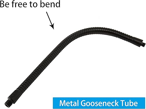 Miniatura 3 de Brazo de micrófono de cuello de cisne, soporte flexible para micrófono de cuello de cisne de 12 pulgadas, montaje versátil para la mayoría de
