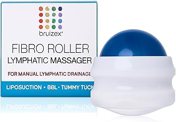 Bruizex Lymphatic Drainage Massager, Massage Roller Ball, Fibro Body Roller for Fibrosis Treatment, Liposuction, 360 Lipo, Tummy Tuck & BBL Post Surgery Recovery