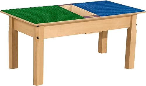 Miniatura 10 de Contender 35 pulgadas de ancho x 15.5 pulgadas de profundidad rectangular de madera contrachapada de abedul azul y verde, mesa de juego compatible