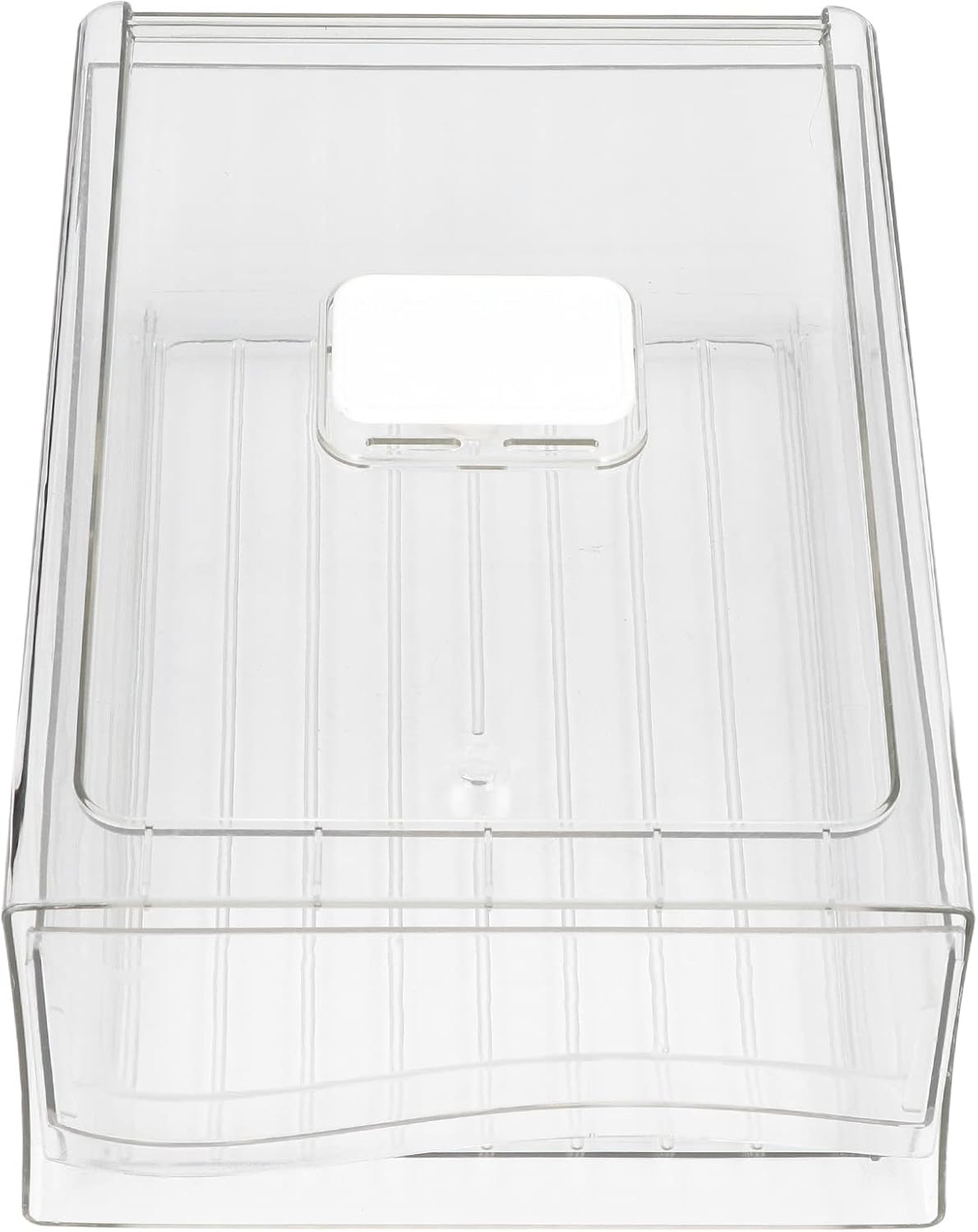 Zerodis Transparent Storage Fridge Containers, Stackable Fridge Drawer Organizer Set with Handle, Drawable Clear Storage Cases for Freezer, Cabinet, Kitchen, Pantry Organization(L)