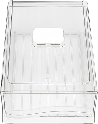 Miniatura 8 de Contenedores transparentes de almacenamiento para refrigerador, juego organizador de cajones apilables para refrigerador con asa, cajas de