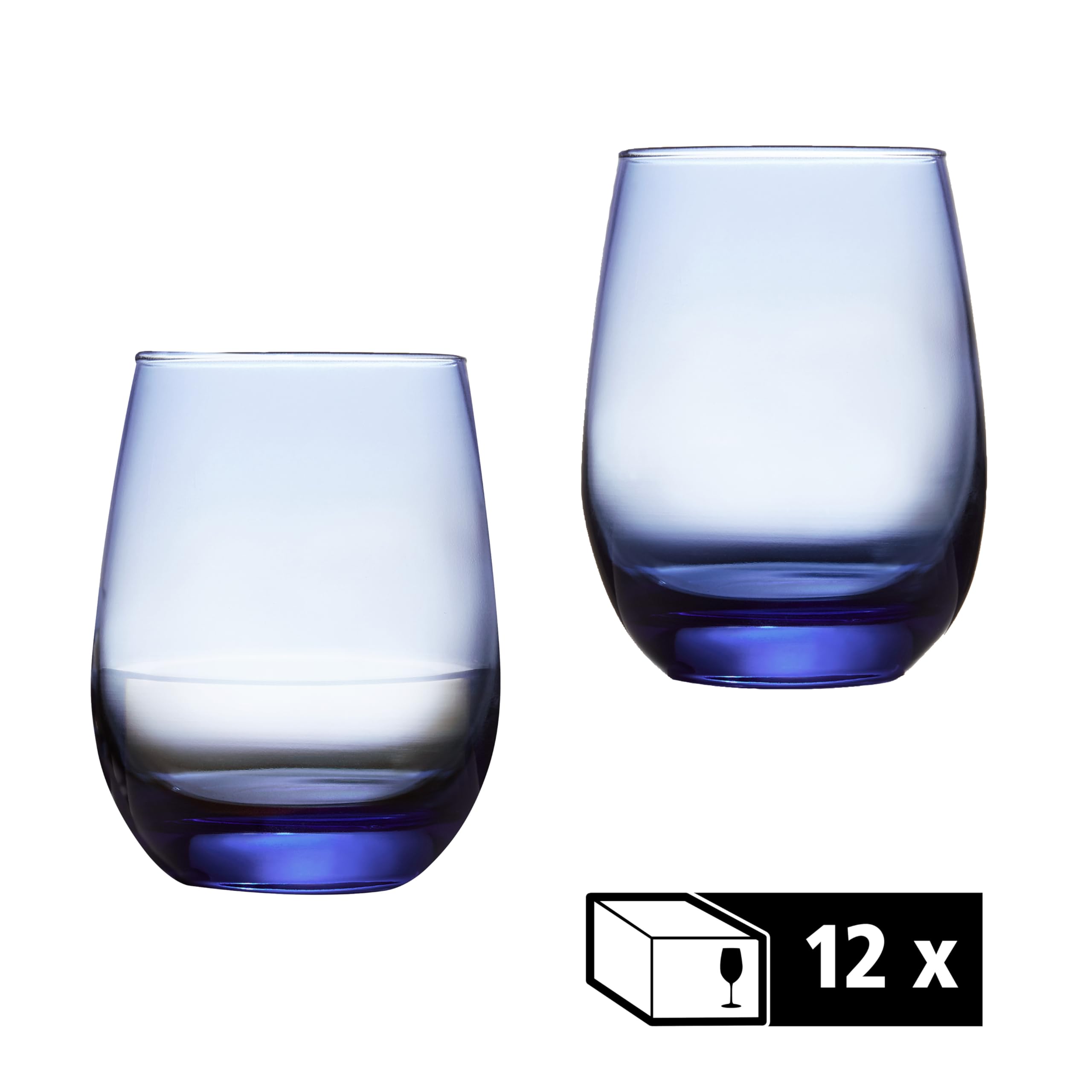 LIBBEY 70272 Verre à vin/verre universel « STEMLESS », 451 ml, lot de 12