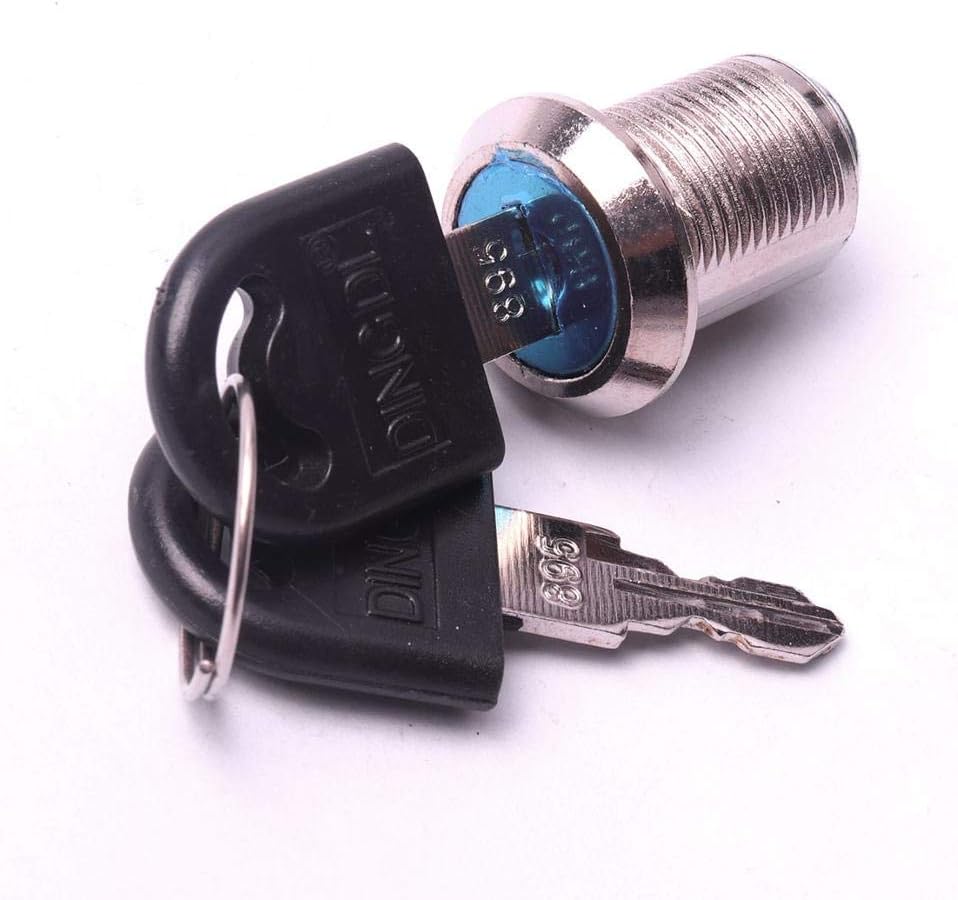 Barrel Lock,Drawer Locks,10PCS Mini 20mm/30mm Cam Lock 46 * 15 * 1.9mm for Door Cabinet Mailbox Drawer Locker Lock+Keys DIY Cabinet Tools (Color : 20mm) (Color : 20mm) (Color : 3 (Color : 30mm)