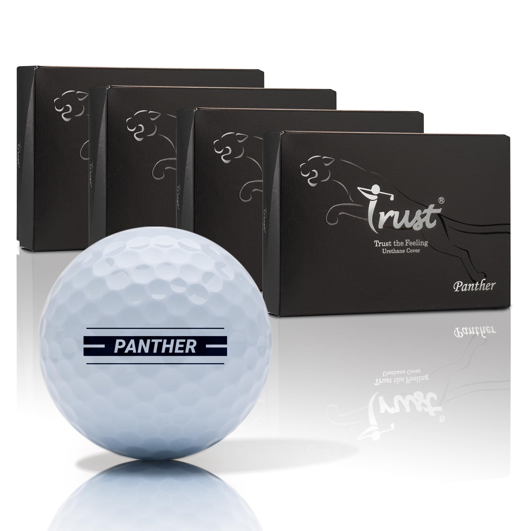 Trust Golf Ball Panther | Engineered to Break 100 | Big MAX Core for Maximum Distance & Precision Flight | Ultra-Soft Feel with Urethane Cover for Stopping Power (48 Balls, White)