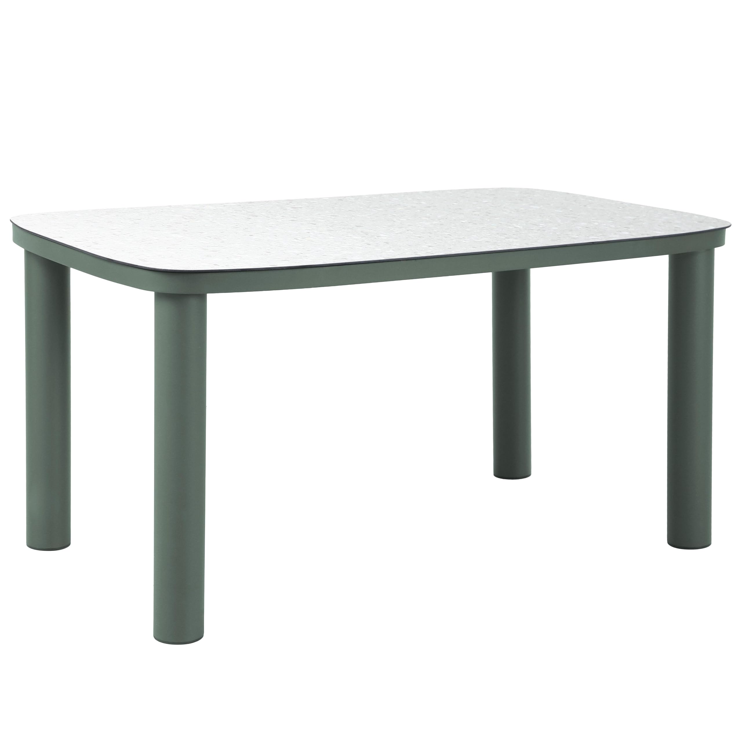 Oviala Table de Jardin Aluminium 150x90 cm et 6 chaises textilène Vert