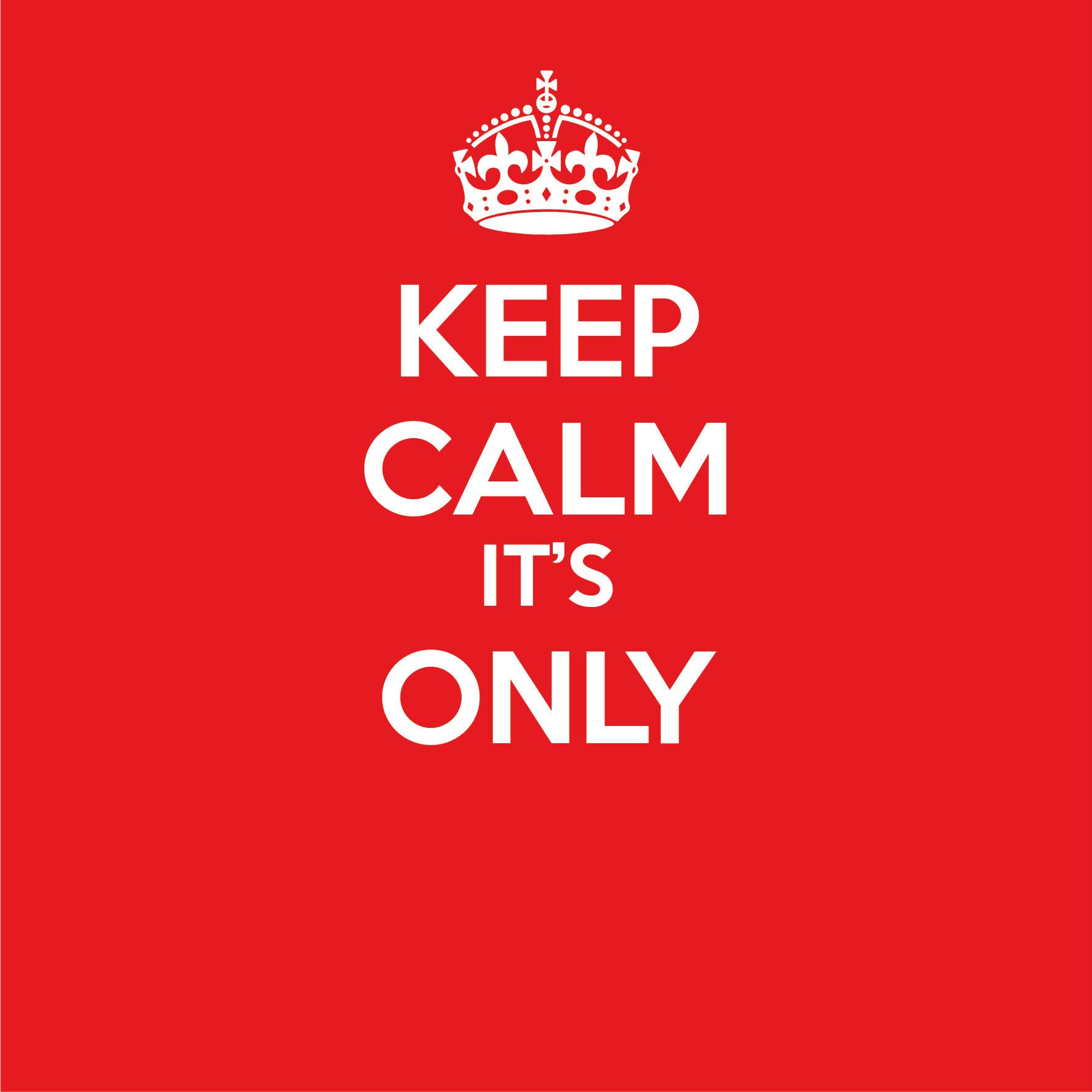Bottiglia di Prosecco Personalizzato DOC Spumante Extra Dry - Keep Calm it's only... - Idea Regalo per compleanno e idea regalo per anniversario (1,5L, Rosso)