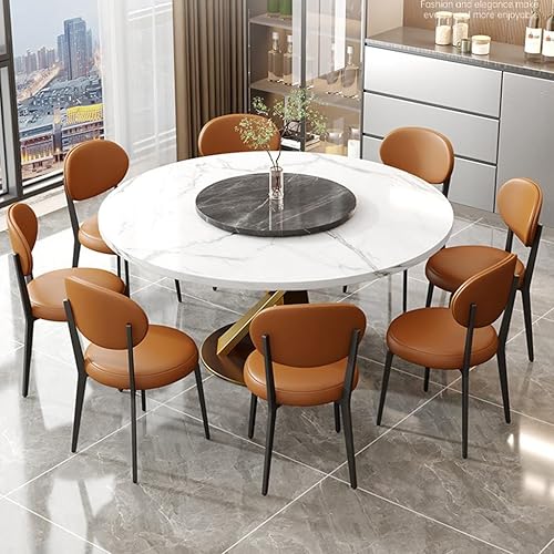 Miniatura 3 de YCKEGEW Sillas de comedor modernas de piel sintética, 2 piezas, sillas laterales para sala de estar, sillas de restaurante con respaldo, silla