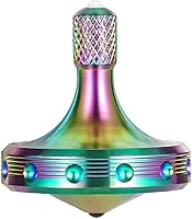 LOQATIDIS Precision 304 Stainless Steel Spinning Top - Spins Over 8 Minutes, Perfect Balance EDC Fidget Toy for Adults, Stress Relief & Unique Gift (Colorful)