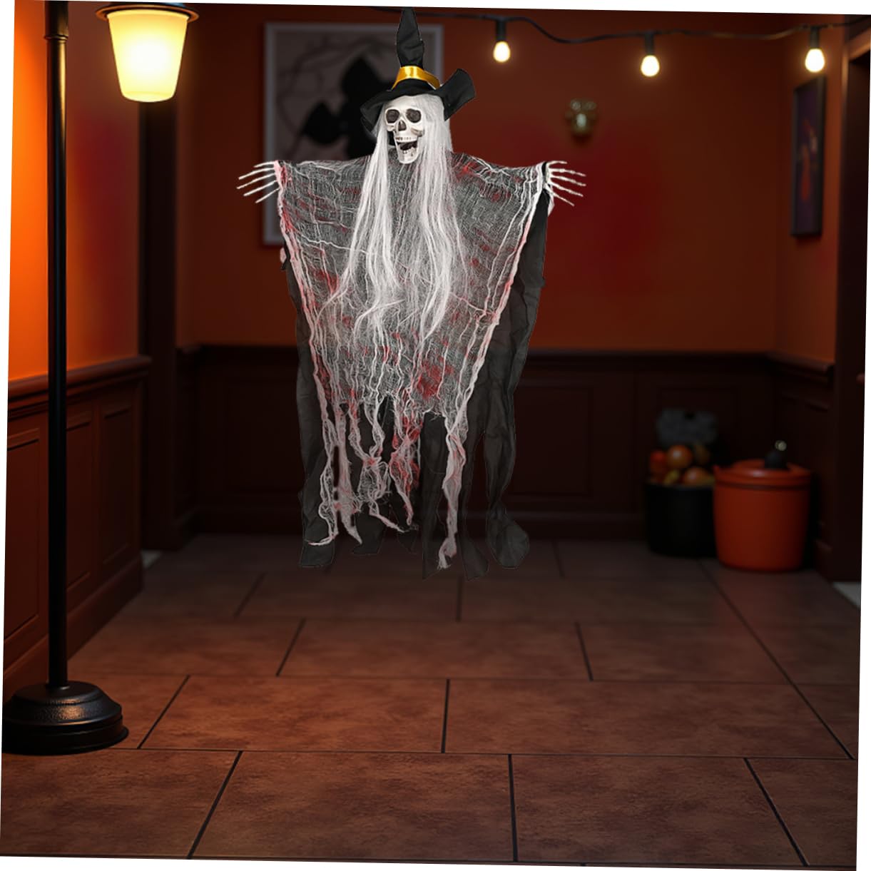 Alipis 2pezzi Scheletro Halloween Decorazione Appesa Design Realistico per Oggetti di Scena Esterni per Cortili Patî e Prati Facile da Appendere e Riporre