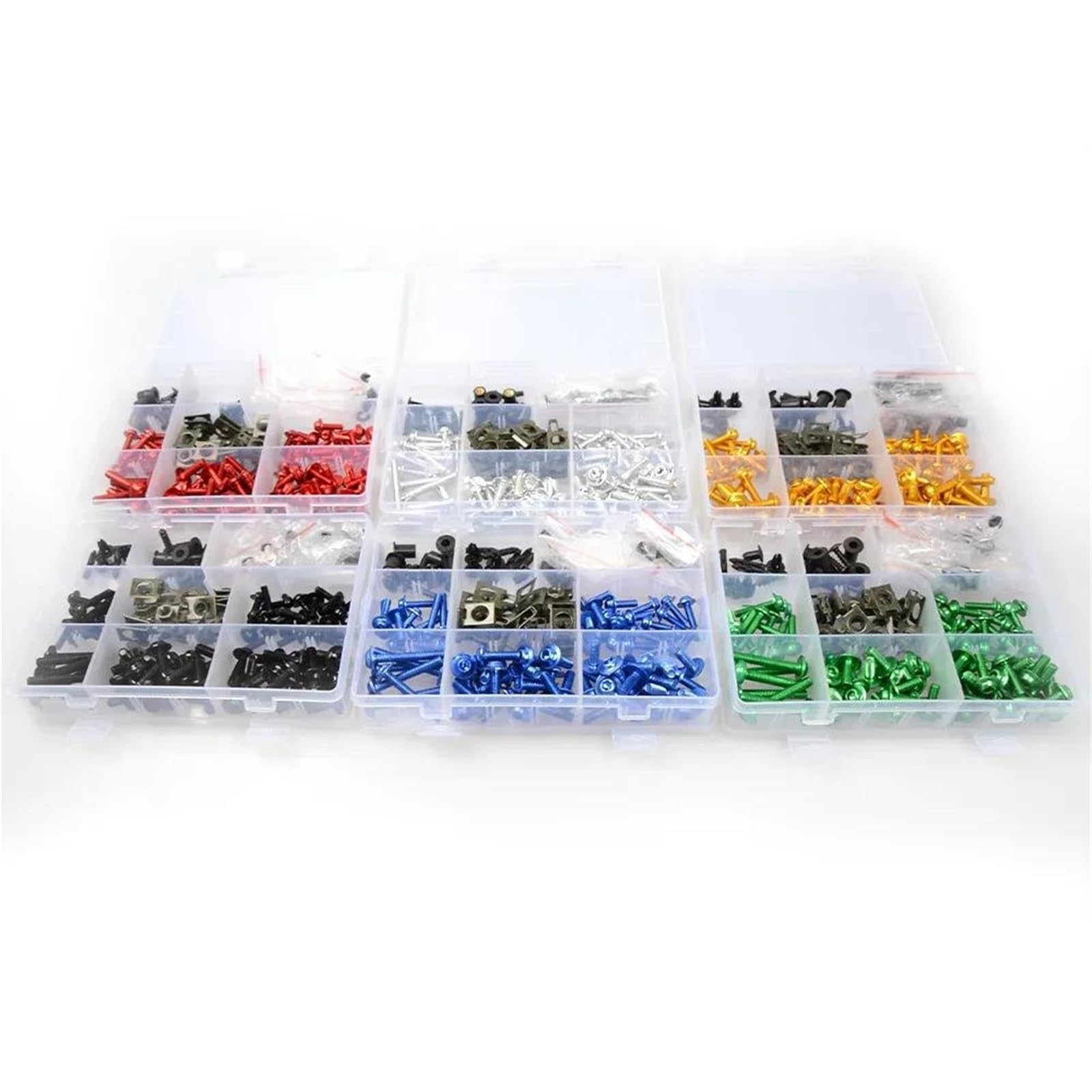 Schrauben Set Motorradverkleidungsschrauben Für Kawasaki ER6F ER6N Für Ninja 300 Für ZX6R 636 2005–2018 Befestigungssatz Für Verkleidungsteile Befestigungs Clips(Silber)
