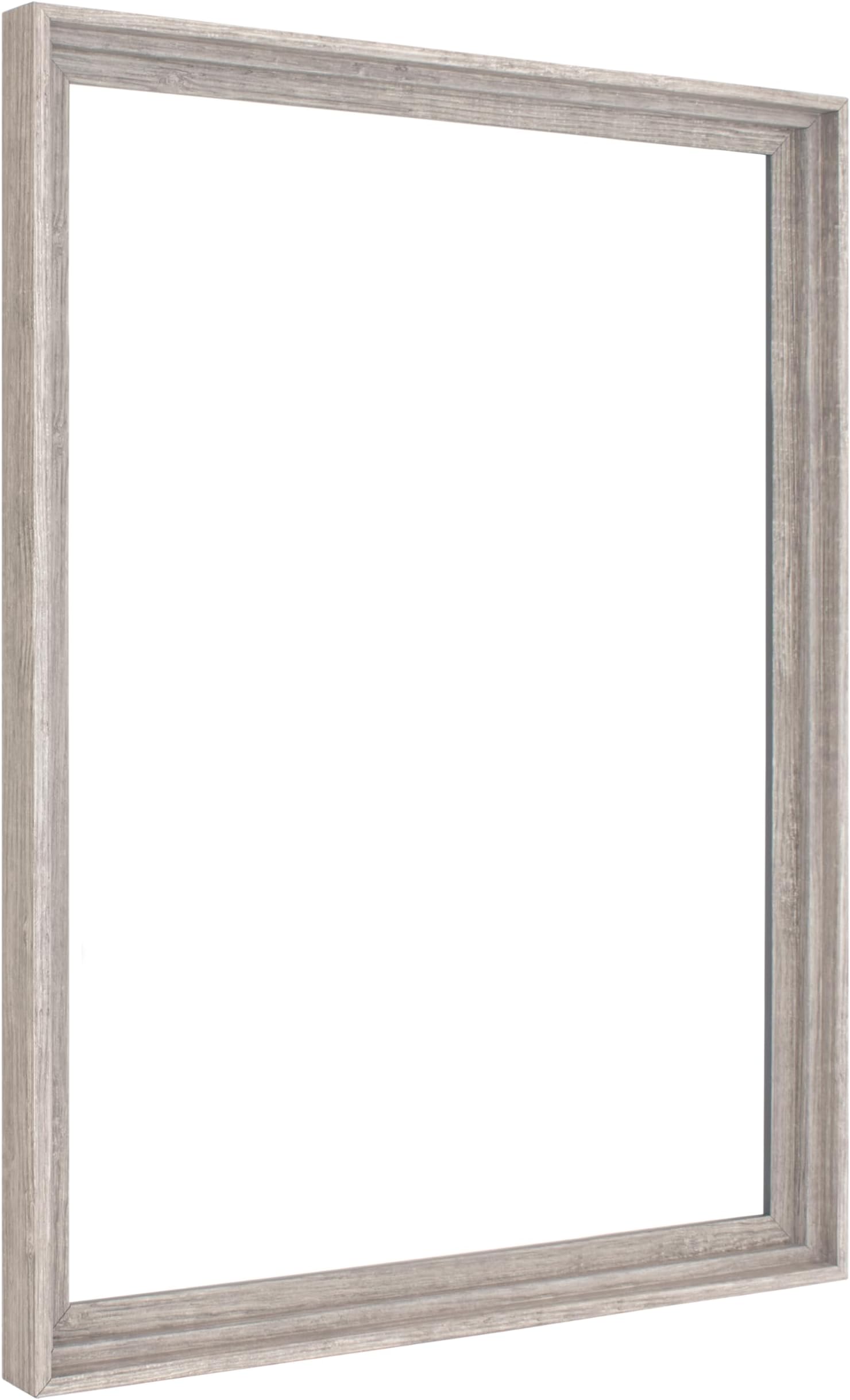 MCS Canvas Float Frames 18x24 Frame, Gray Woodgrain Finish Frame for Finished Canvases, Vertical & Horizontal Wall Hanging Large with Adhesive for Canvas Paintings (1-Pack)