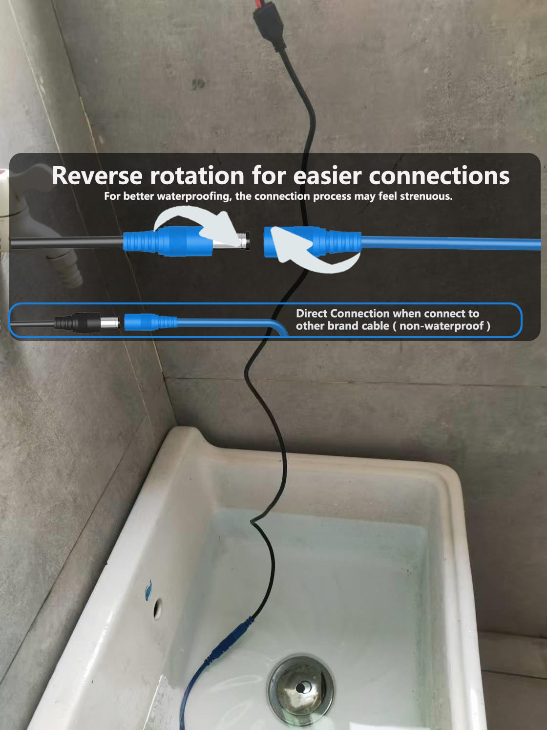 Cavo adattatore di prolunga DC 8 mm, 9 m, impermeabile IP56, funziona perfettamente con pannello solare e generatore solare, 12 AWG, cavo resistente (cavo di prolunga da 10 m)
