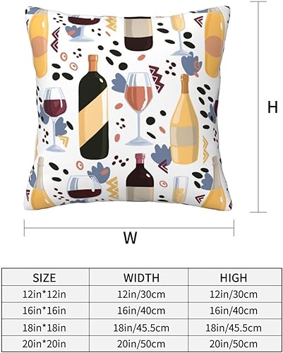 Miniatura 2 de Aimeryup Throw Pillow Covers 18x18 Inch Wine Bottles Decorative Pillow Covers Cushion Covers cojines decorativos para sala Pillow Cases Cute Throw