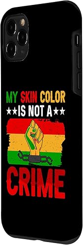 Miniatura 2 de Funda negra para iPhone 11 Pro My Skin Color Is Not A Crime African Pride Black History