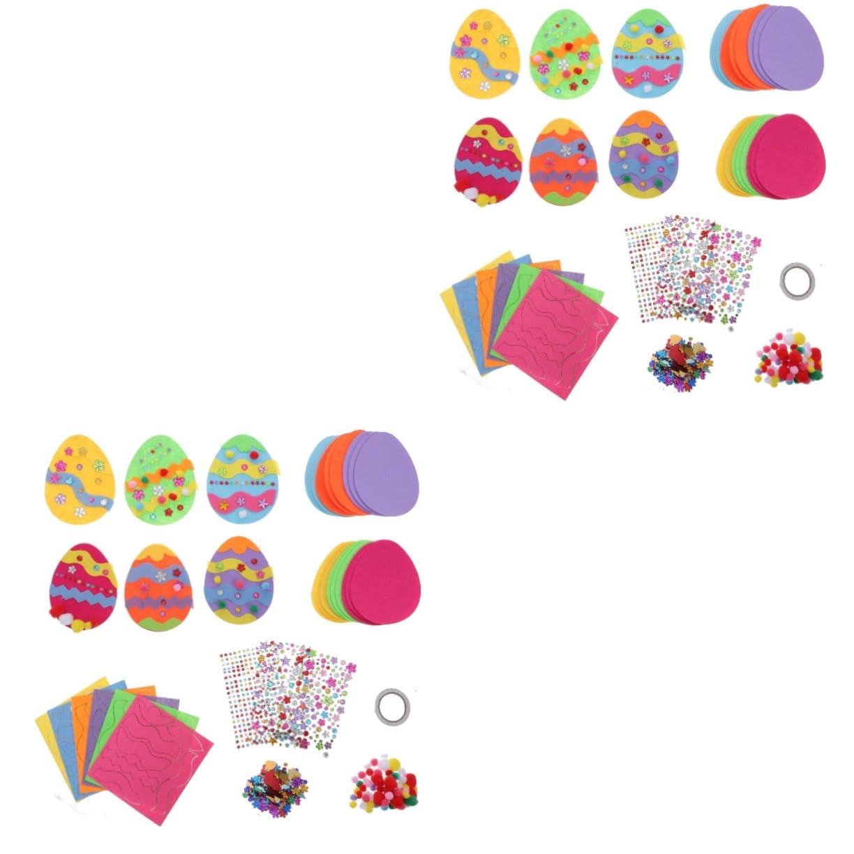 Kit de décoration DIY de Pâques TOYANDONA : 2 ensembles d'ornements colorés pour enfants