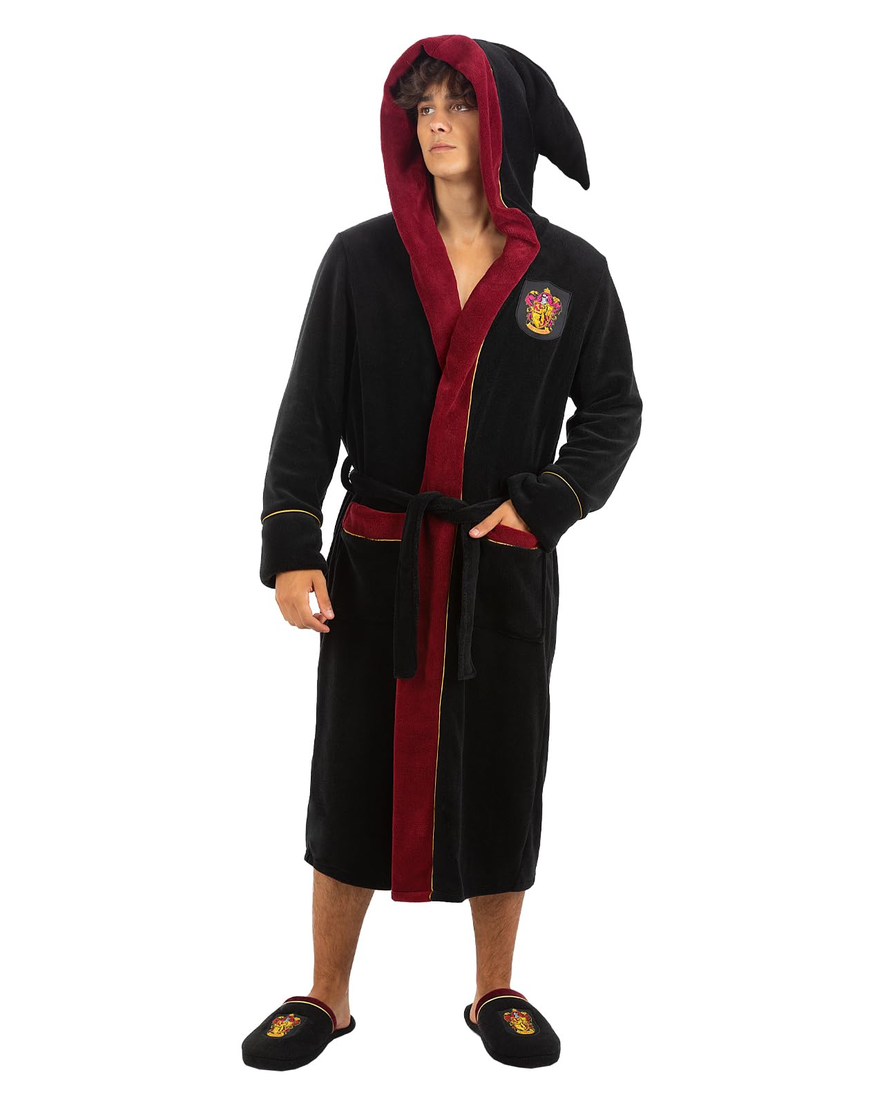 Funidelia Bata Oficial de Gryffindor - Harry Potter para hombre y mujer, Merchandising de Hogwarts para adultos para regalar en Navidad y Cumpleaños., – Talla S-M