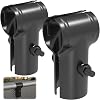 ForoGore 12 Pcs End Rail Clamps T Pipe Clamp for 1-3/8 OD Pipe Chain Link Fence End Rail T Clamp Panel T Clamps Chain Link Fence Parts(Black)