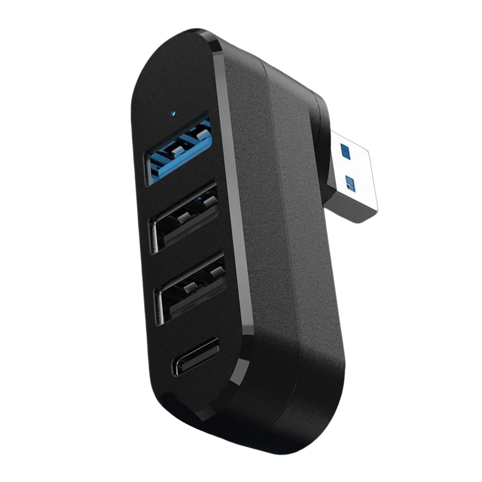 4 Port USB3 0 Hubs 180 Degree Rotatable USB Splitter with 3 USB Port 1 USB C Powered