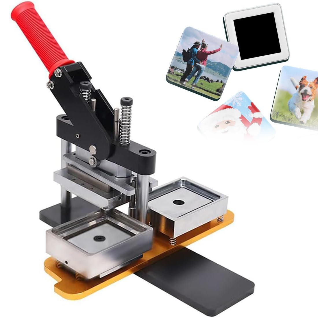 Kühlschrankmagnet-Maschine: DIY-Kühlschrankmagnet-Bastelset mit Papierschneider und Material, erstellen Sie individuelle Foto-Kühlschrankaufkleber zu Hause