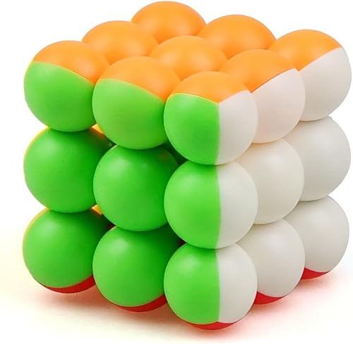 Miniatura 2 de CuberSpeed YJ - Cubo de bola de 3 x 3 pulgadas, 3 x 3 x 3 pulgadas, rompecabezas de cubo mágico sin calcomanías