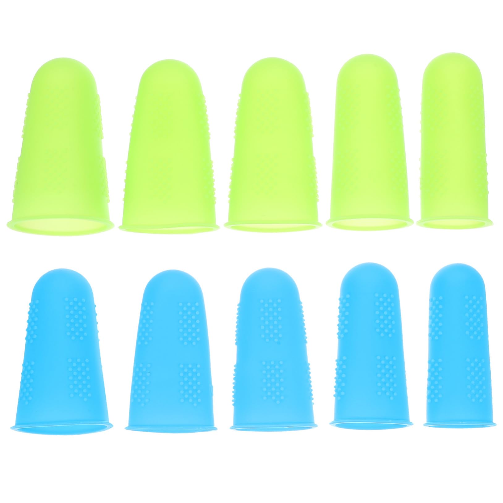 FOMIYES Fingertip Protective Covers 10pcs Silicone Finger Sleeves for Hot Glue Guitar Sewing Scalding Non-Slip