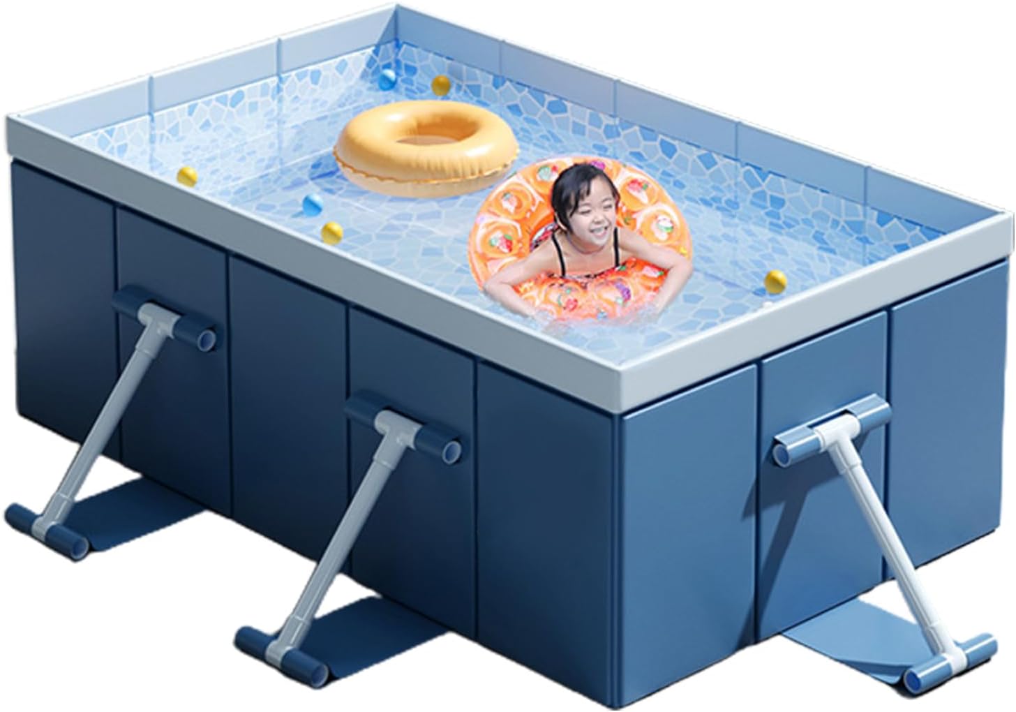 Portable Swimming Pool, Non-Flammable Pool,Non-Flammable Hard Shell Pool for Adults and Children | Dog Shower Bath Supplies for Beach Backyard for Este