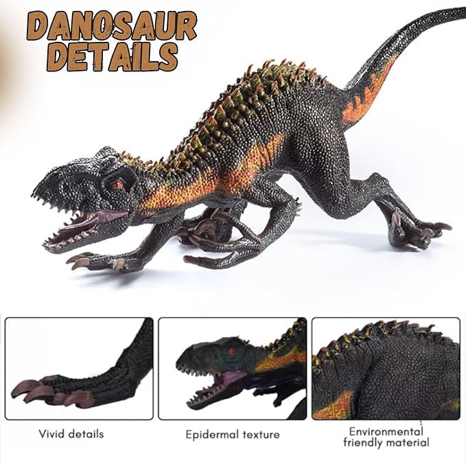 Image of Big Size Realistic T-Rex Dinosaur Toy for Kids Velociraptor Dino Jumbo Safari Action Figurine Toys Playset for Girls and Boys Birthday Gifts Prehistoric Animals Educational & Learning Items