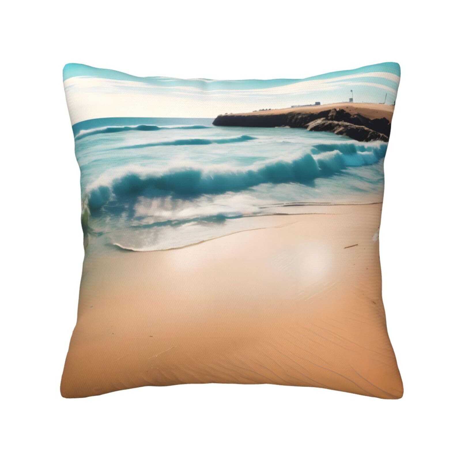 SXZVVBN Beach sceneryDecorative Square Sofa Cushion Covers