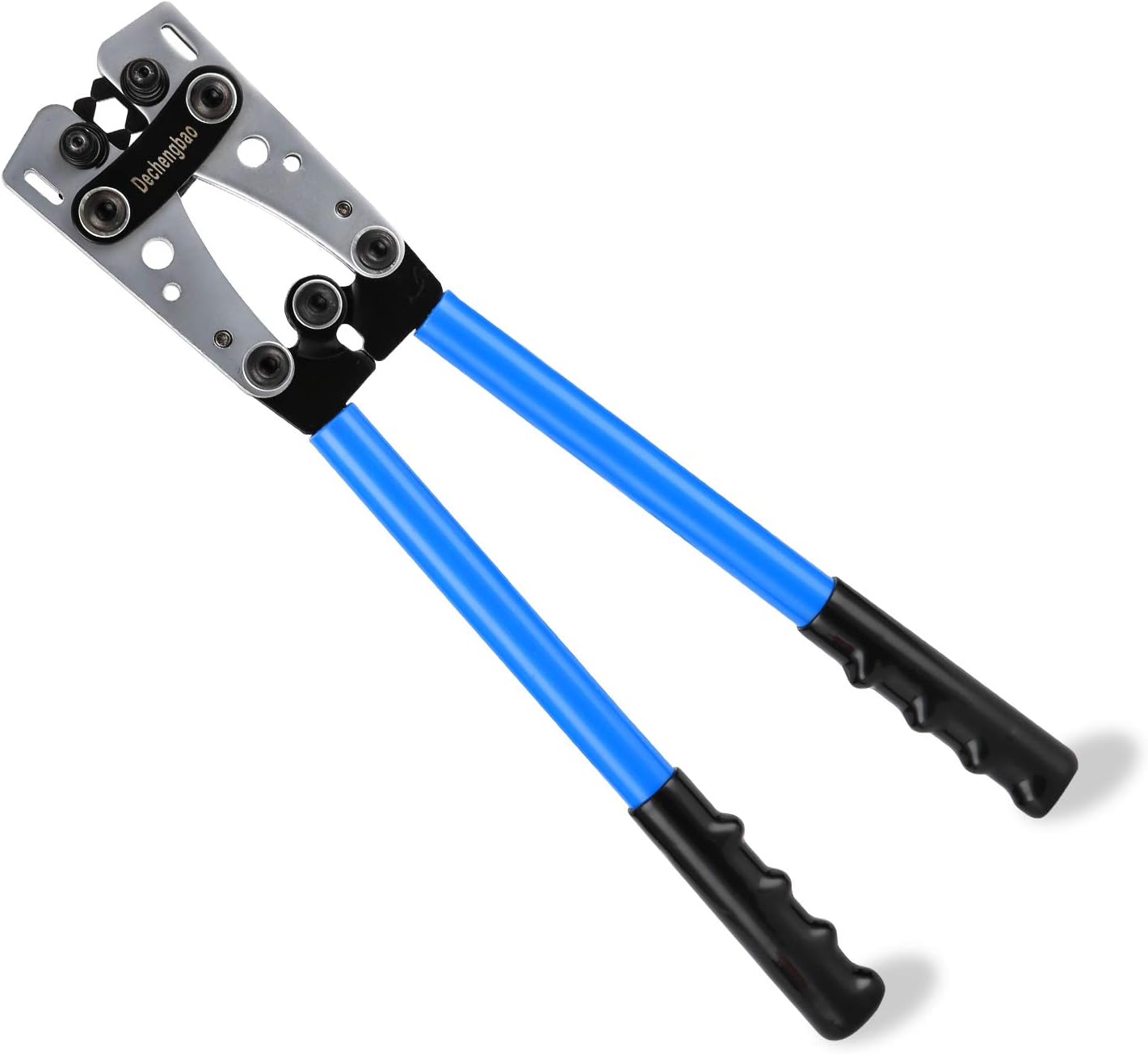 HX-50B Battery Cable Lug Crimping Tools Hand Electrician Pliers for Crimping Wire Cable from 6-50mm²(AWG 8-1/0) with Thickened and Reinforced The Metal Plate (HX50B single crimper)
