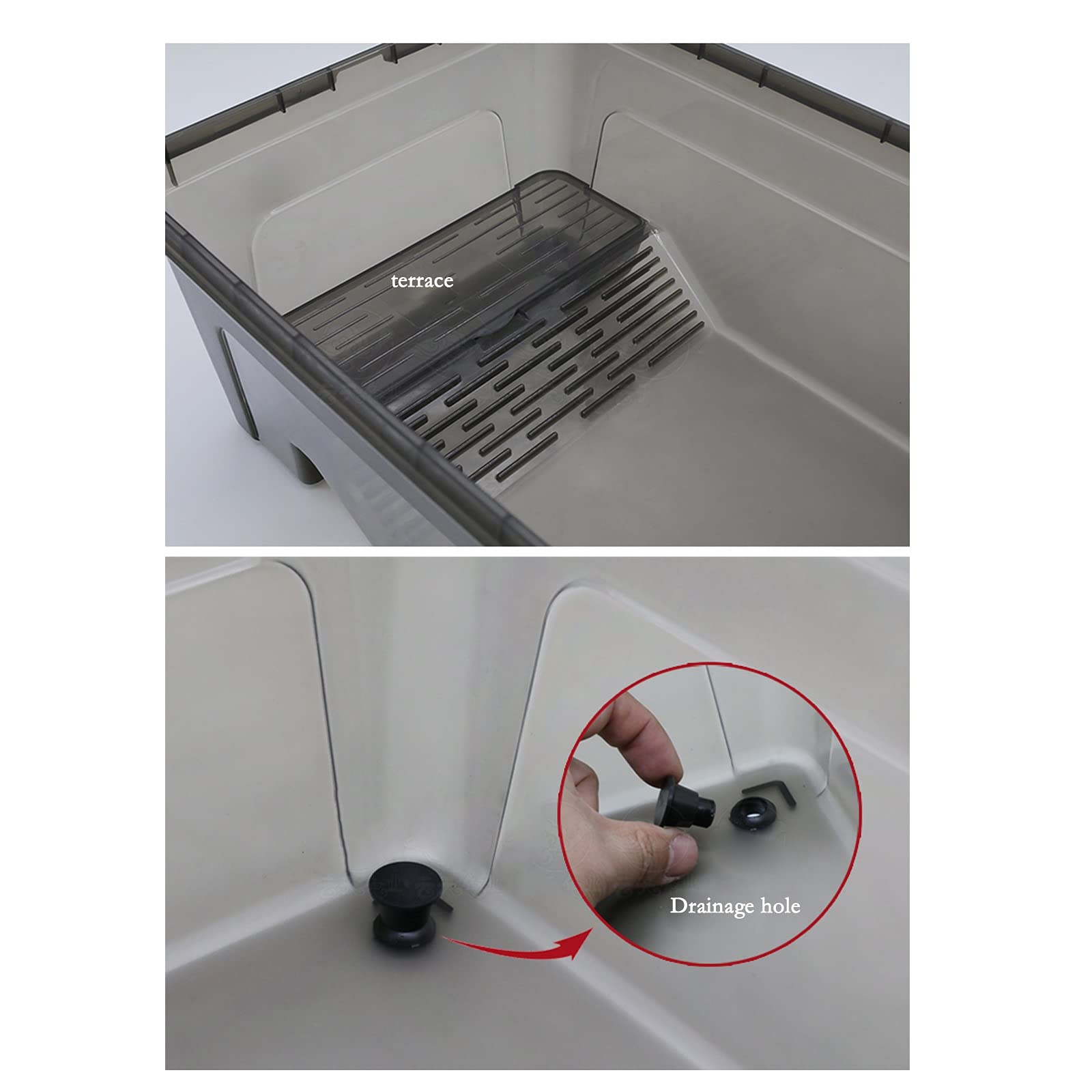 Serbatoio di tartaruga Tarcoise serbatoio con terrazza solarium anfibio tartaruga brasiliana guardando tartaruga serbatoio for tartaruga allevamento speciale tartaruga ecologica senza acqua per Intern
