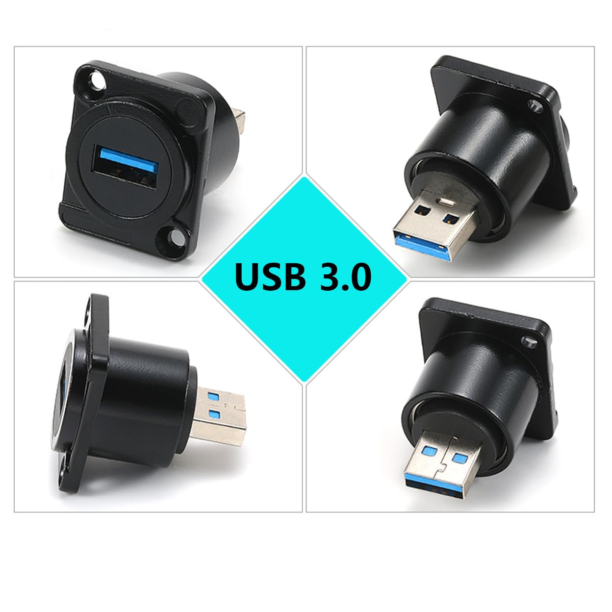 PENGLIN Dual-USB Panel-Adapter – USB-C 3.1 & USB 3.0 Für Auto, Schreibtisch & Mehr