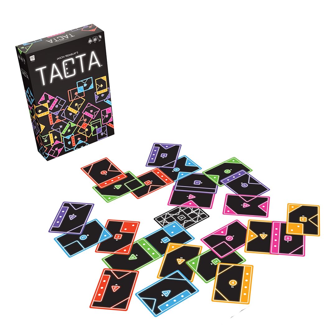 USAopoly | TACTA Multilingual | Strategiczna Gra Karciana, Obróć Przewróć Ustaw, Stale Rosnąca Plansza, Wielojęzyczne Zasady | 2 Do 8 Graczy | 20 Plus Minut