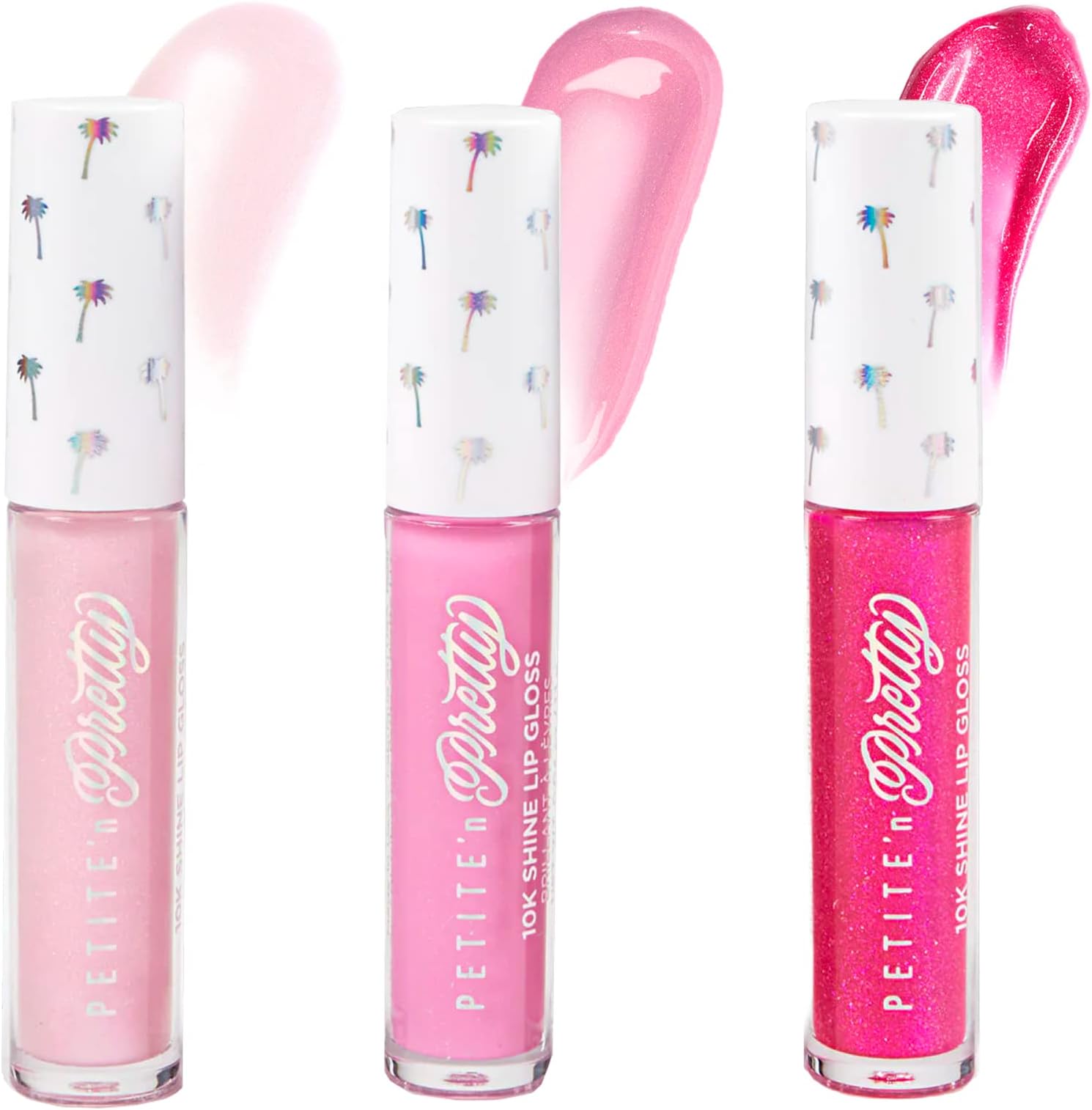 Petite 'N PrettySnow-Glowed Travel-Size 10K Shine Lip Gloss Trio for Kids, Children, Tweens and Teens- High Shine and Lightweight- Non Toxic and Made in the USA