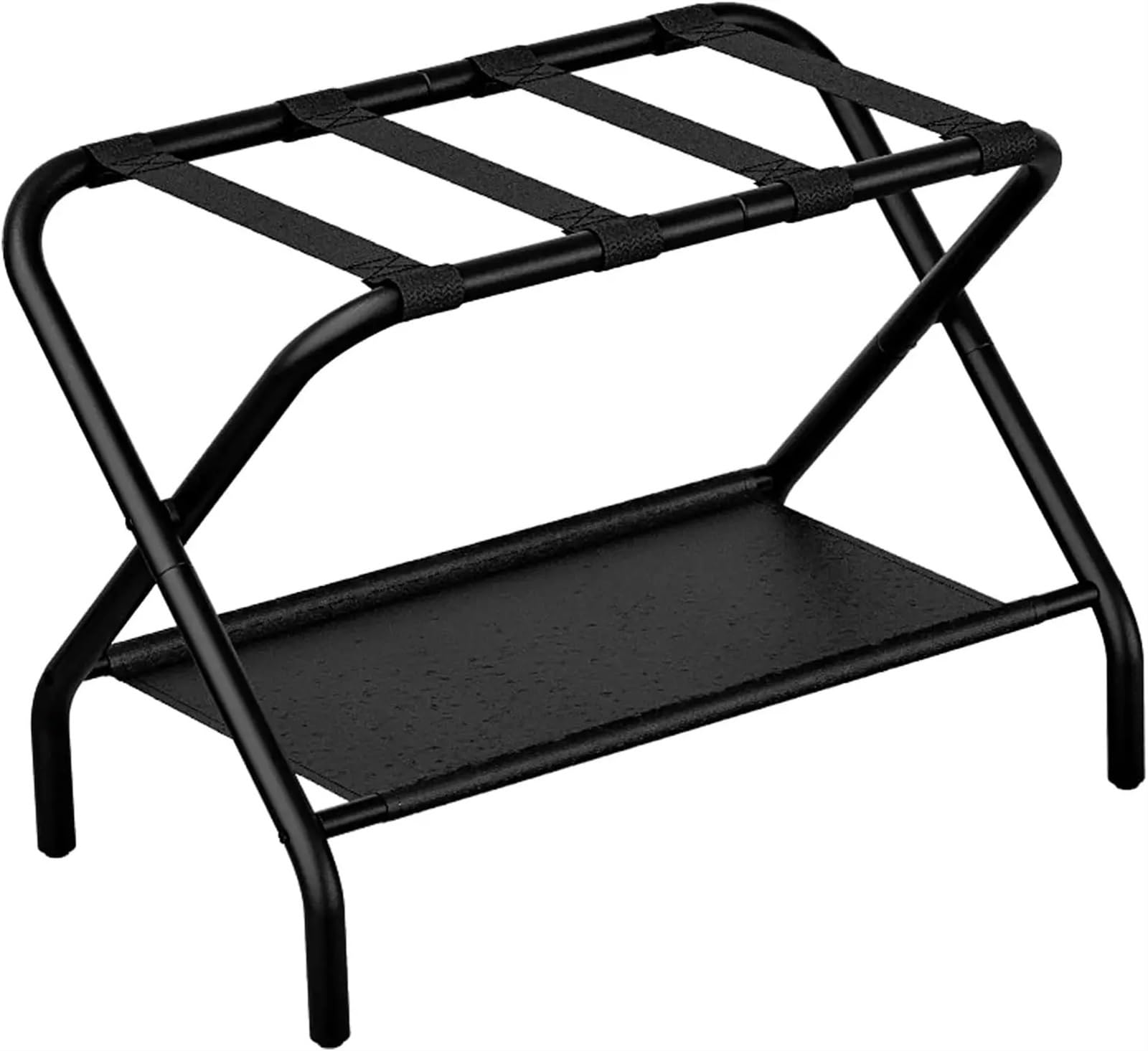 Porte-bagages pliable haut de gamme en acier robuste avec rangement