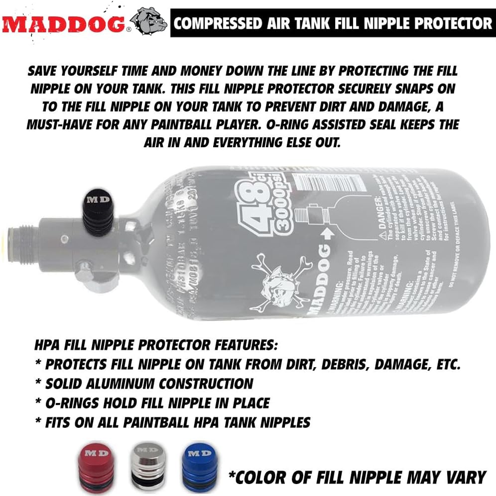 Maddog Empire Halo Too Electronic Paintball Loader with HK Army Epic Speed Feed and HPA Paintball Tank Fill Nipple Protector Accessory Package - 20+ BPS