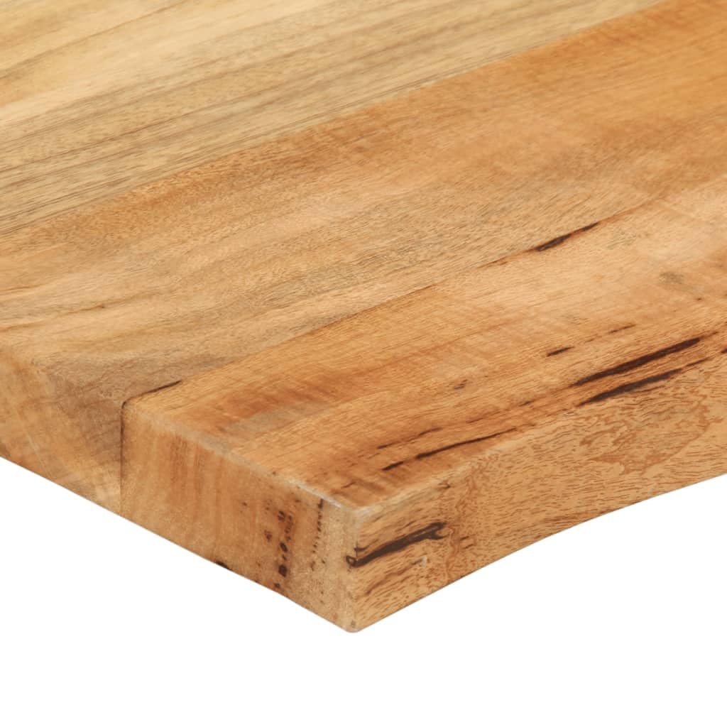 Gecheer Piano Tavolo 120x60x2,5 cm Bordi Vivi in Legno Massello Mango,Piano per Tavolo da,Piano per Tavolo da Pranzo,Piano per Tavolo da Bar,Piano per Tavolo in Legno,P370720