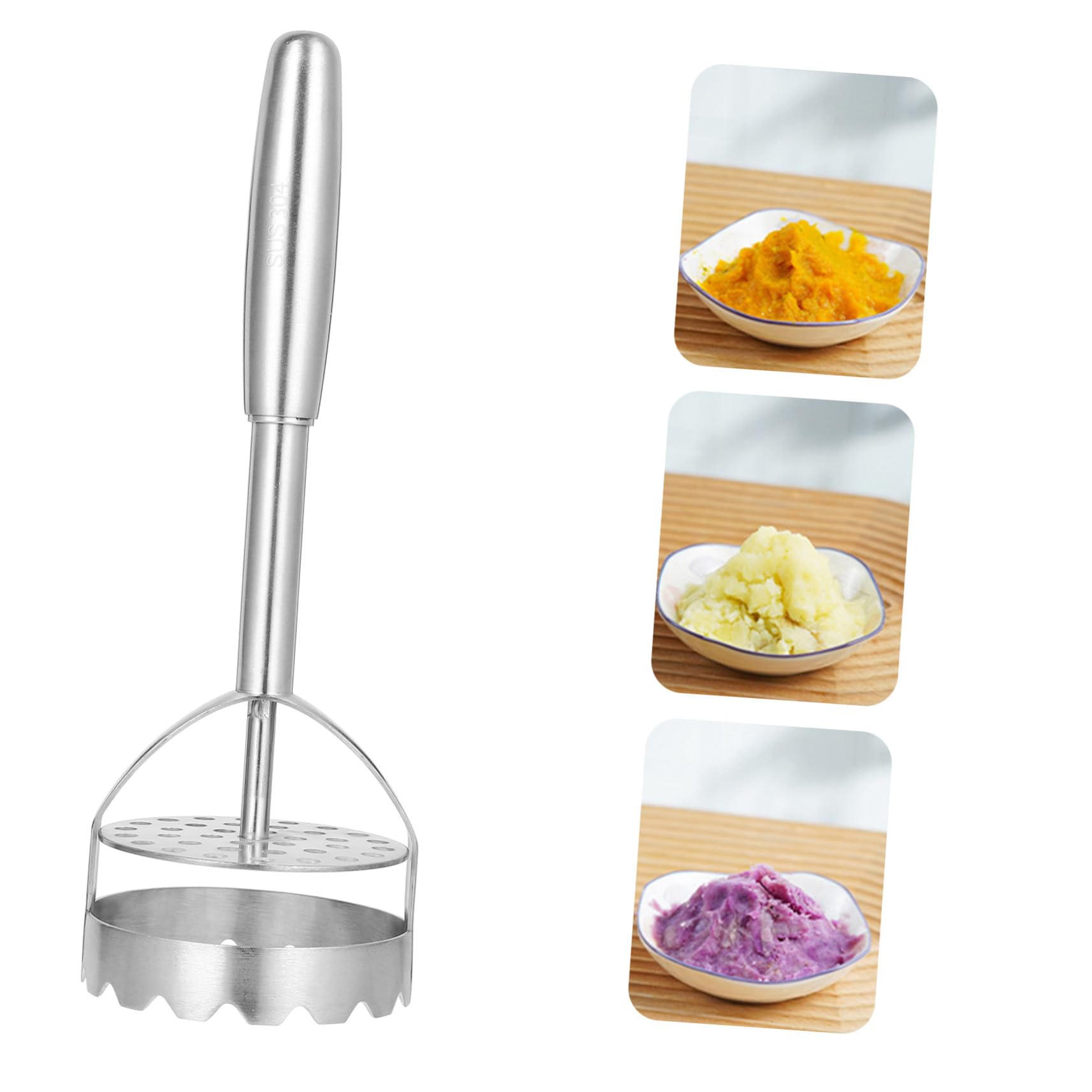 GALPADA Kartoffelstampfer Aus Edelstahl Praktisches Küchengerät Zum Zerkleinern Von Bohnen Süßkartoffeln Yamswurzeln Kürbis Und Obst Für Heimgebrauch Und Gastronomie